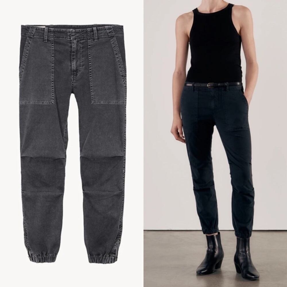 Nili Lotan Cropped Military Pant Carbon Gray 00 EUC